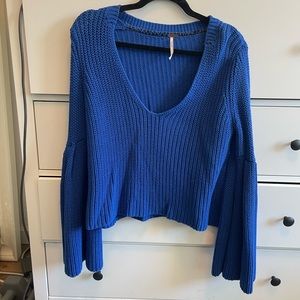 Free People Blue Sweater